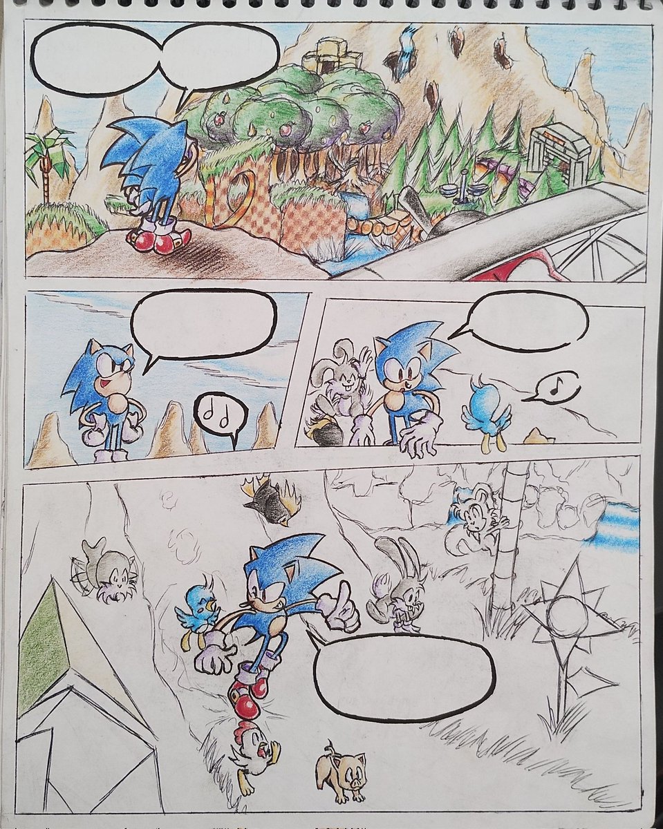 Enchiladas63124's tweet image. This is what one of my drawing sheets tends to look like: I take a sheet that's already drawn on, I erase things, I highlight what I consider good enough, and what I don't, can be erased later.
#SonicTheHedgehog
#drawings
#art