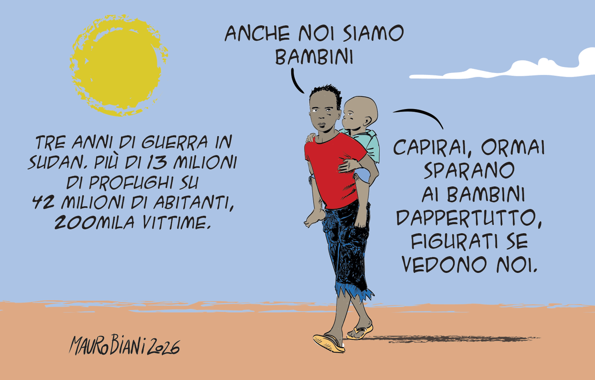 maurobiani's tweet image. #Treanni di #guerra in #Sudan.
Più di #13milioni di #persone #profughe su #42milioni di #abitanti, #200mila #vittime.
E ogni bambino è mio figlio.
Oggi per @repubblica