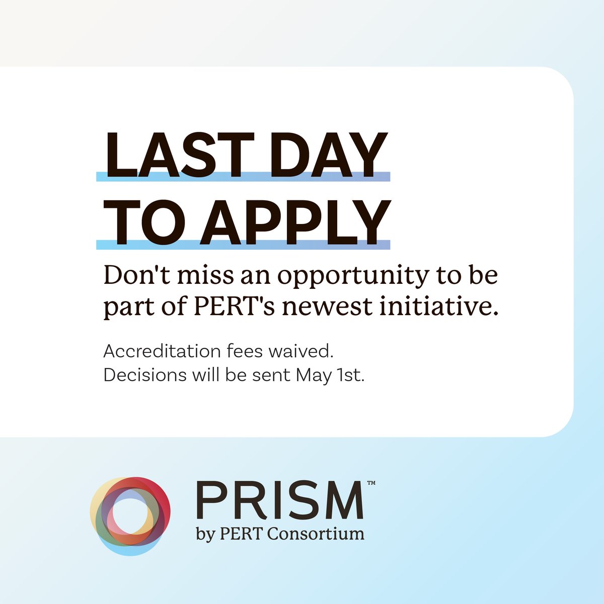 The PERT Consortium® tweet media