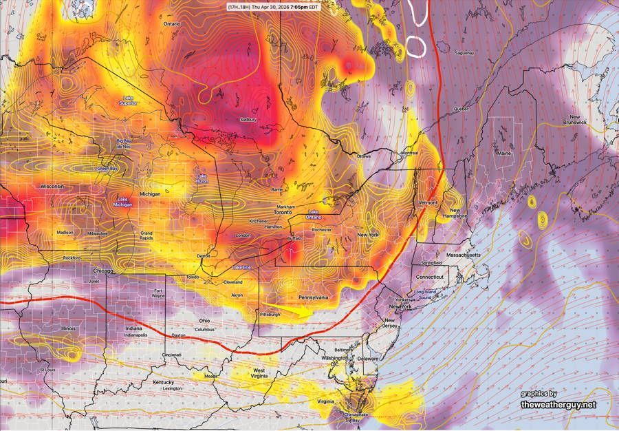 theweatherguy's tweet image. THIS WEEK’S WEATHER — #Philadelphia #weather #PAwx #PhillyWx

Thursday -Friday-Saturday

A large sprawling area of energy will push a secondary cold front through our area this evening.   The energy, captured by the GFS model as "potential vorticity".. buff.ly/s0WXkQf