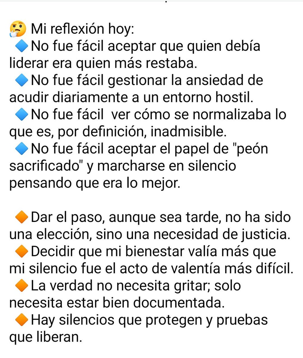 OlguiCriado's tweet photo. Frente a los comunicados y los  acólitos que, sin ser testigos, han comprado relatos que llegan en el momento justo para usarlos como excusa —cuando el problema viene de mucho más lejos—ser neutral ante un trato indigno  no es neutralidad, es complicidad. 
#SeAcabó Hilo🧵 https://t.co/Q8PSz8uKTg
