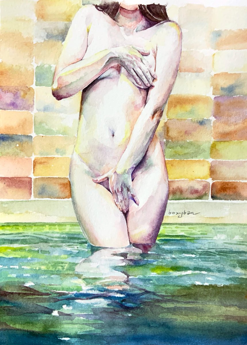 boxyban's tweet photo. Covering Up
#watercolour #watercolorpainting #traditionalart #eroticart #nsfwart https://t.co/LHJ7nvDg9x