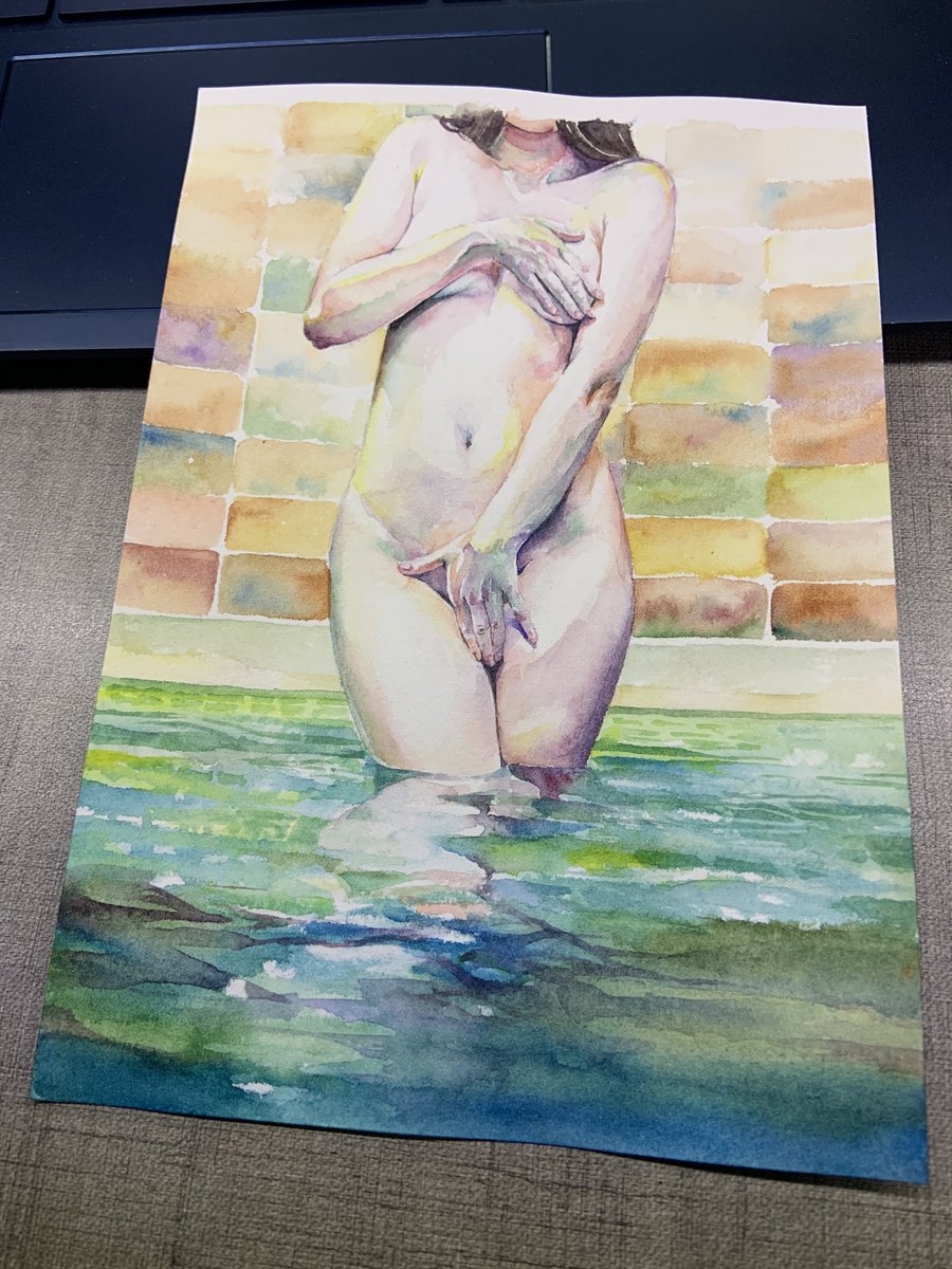 boxyban's tweet photo. Covering Up
#watercolour #watercolorpainting #traditionalart #eroticart #nsfwart https://t.co/LHJ7nvDg9x