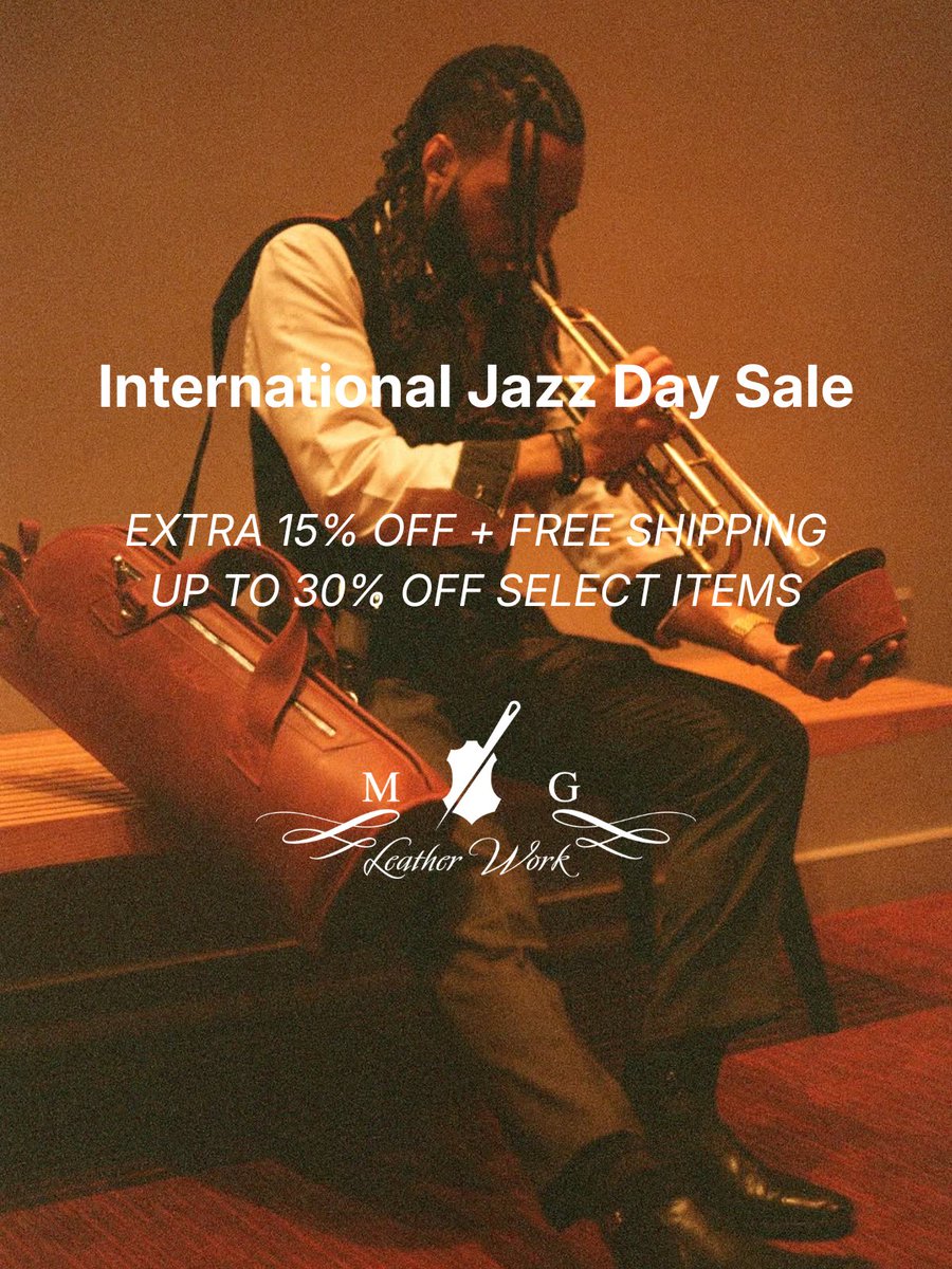 MG_Leather_Work's tweet image. International Jazz Day Sale 🎷

Congrats to all jazz musicians and everyone who loves jazz. Enjoy extra 15% off + free shipping, with up to 30% off select items. Handmade leather bags and accessories for musicians.

Shop now: mgleatherwork.com

#trumpet #saxophone #flute