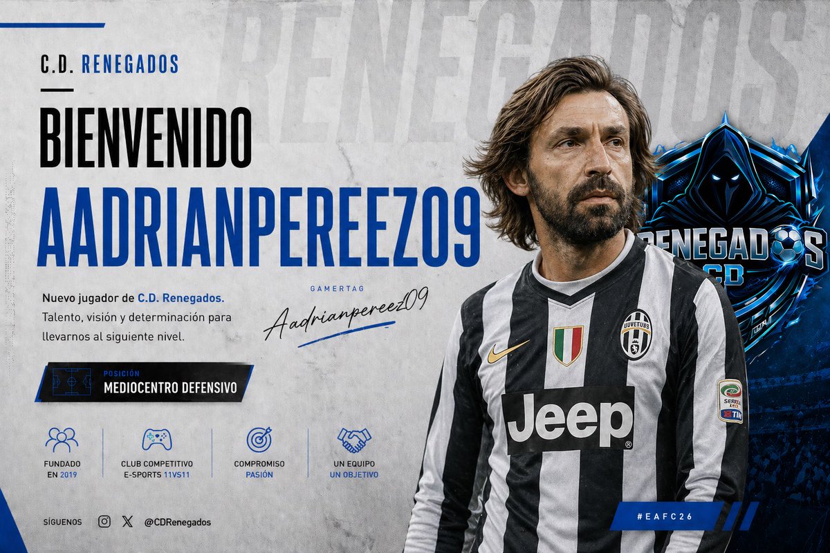 CDRenegados's tweet photo. Pffffff qué jugador os voy a presentar…

Nuestro nuevo fichaje para el mediocentro defensivo es un jugador con una alta capacidad para sacar el balón jugado, rápido al corte, visión de juego, desplazamiento en largo y robos de balón por doquier. 

Bienvenido, @aadrianpereez09‼️ https://t.co/47PX4Wg3Ax