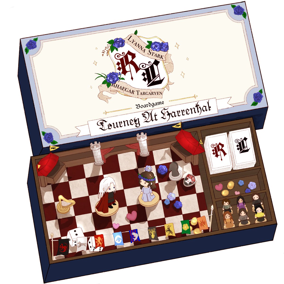 Rhaelya and Tourney at Harrenhal 
Boardgame Ver.
#asoiaf