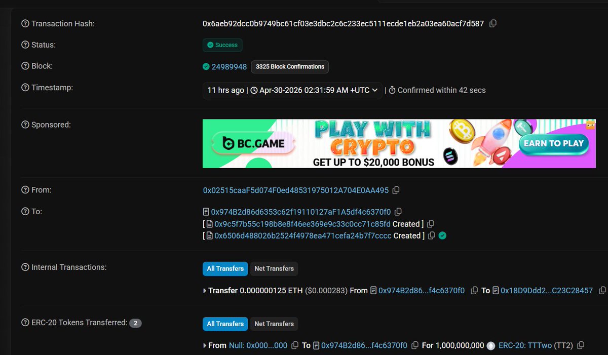MoonoshiETH's tweet photo. TT2 First tradeable token on new platform @TrenchToday01 

CA: 0x6506d488026b2524f4978ea471cefa24b7f7cccc

Proof below

Klassic is not first token. Klassic created 20 min ago lol

CA klassic: 0x75F12882d9008faF16D9147D36eA35dac048CccC https://t.co/chfn9DFU2L