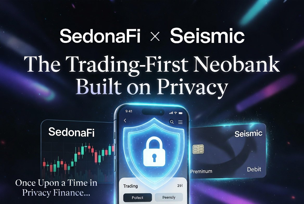 You wanted to trade, earn yield, and actually spend your money but every move left your entire financial life exposed on a public ledger.  

Seismic changed totally the game. 

Today, <a href="/SedonaFi/">Sedona</a> launched as the first full trading-first neobank built natively on Seismic. 

🧵