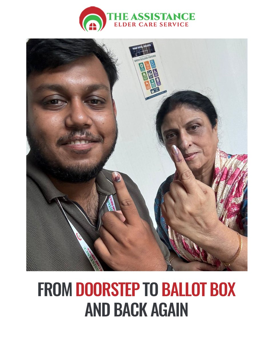 AssistanceElde1's tweet image. 🗳️From doorstep to ballot box and back again, we ensure the  voices of our seniors are heard.
👵👴Our care managers proudly accompanied  them to the polling booths yesterday, ensuring every step was comfortable and relaxed. 

#ElderCare #SeniorSupport