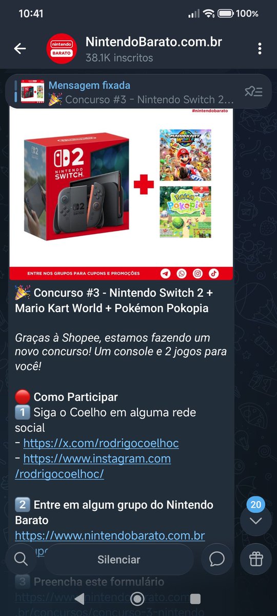 RobertRCO's tweet photo. Sorteio de um Nintendo switch 2 no https://t.co/4LzeAJiX5E https://t.co/4i5miDf8ht
