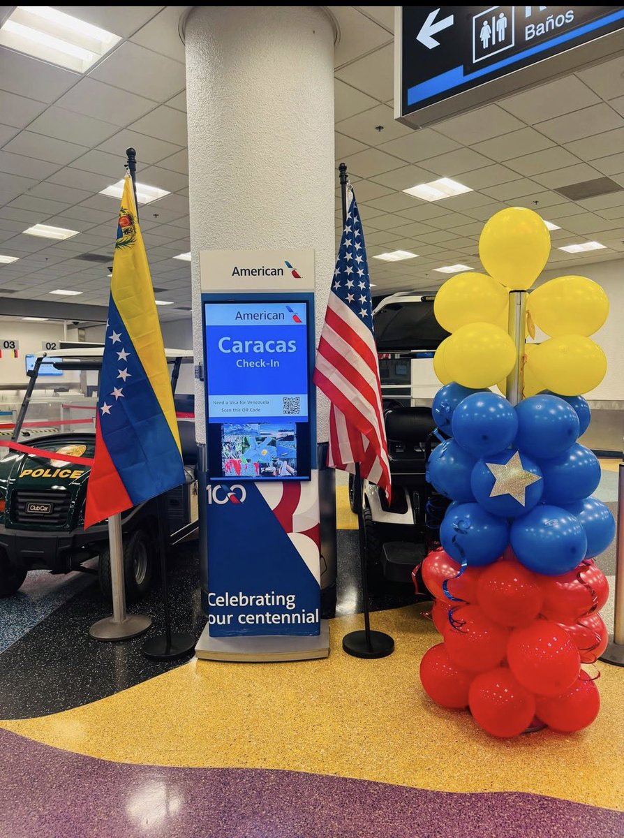 Hugueto's tweet photo. 🇺🇸🇻🇪 Hoy se reanudan los vuelos directos Miami/Caracas/Miami. https://t.co/Ctbci98sYF