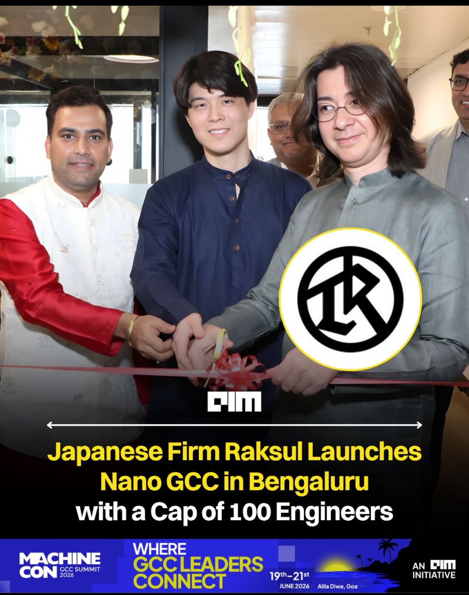 🚨Japanese multi-service platform company RAKSUL has launched a Global Capability Centre (GCC) in Bengaluru, and it is doing things very differently from most. Instead of building a large team, the company is capping its headcount at 100, deliberately choosing what it calls a