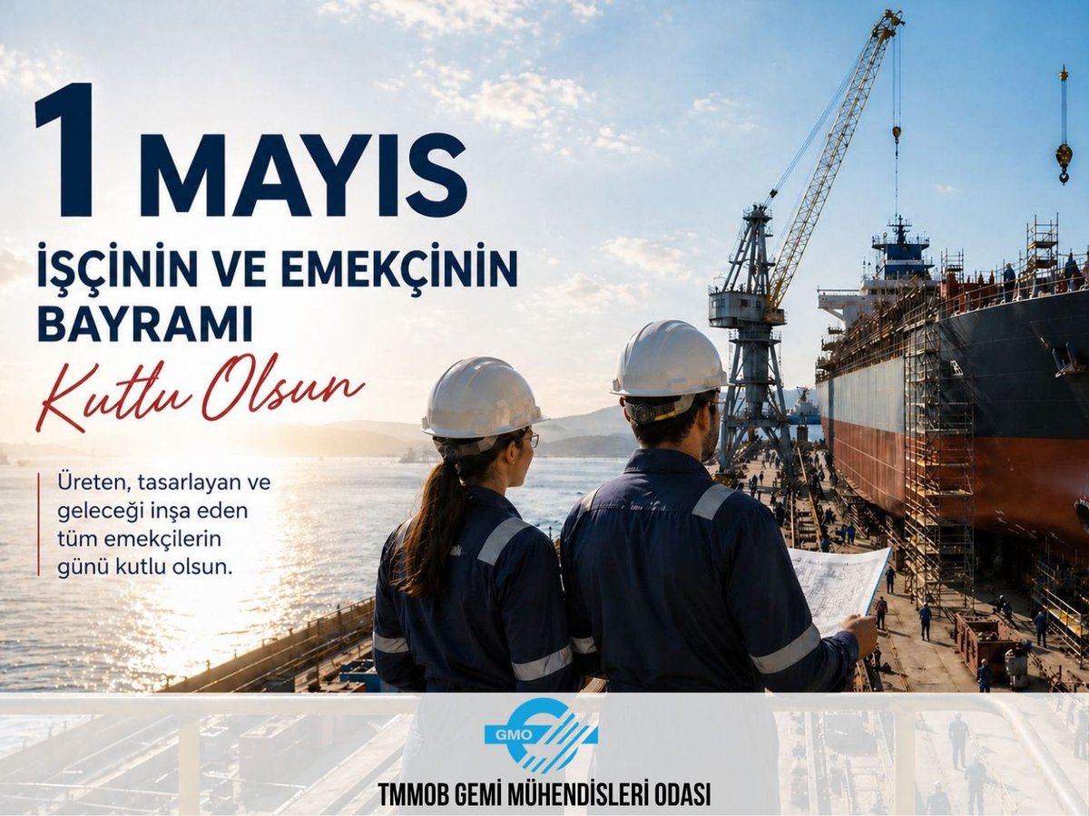 Gemimuhendis's tweet image. 1 Mayıs İşçinin ve Emekçinin Bayramı Kutlu Olsun.

Üreten tasarlayan ve geleceği inşa eden tüm emekçilerin gününü kutlarız.

#TMMOBGMO #GemiMühendisleriOdası #GMO #birliktegucluyuz #gemiyapanherseyiyapar #1mayıs