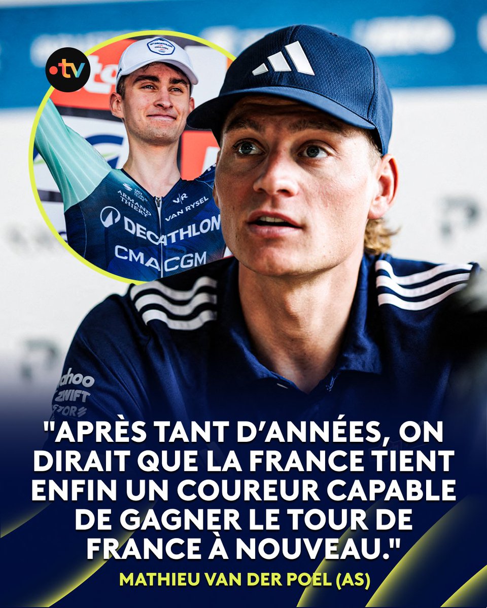 🚴 #TDF2026 | 🚨 Mathieu van der Poel donne son avis sur Paul Seixas !

🗣️ Dans une interview accordée à AS, le Néerlandais a salué le talent du jeune coureur français : "C’est incroyable. Ce que nous avons vu à Liège cette semaine, à seulement 19 ans, était spectaculaire. Après