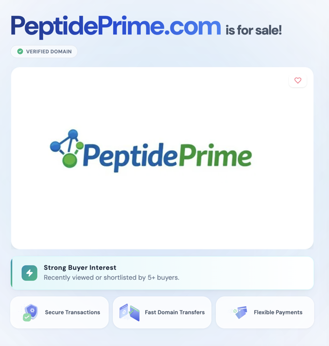 AbdessamiaEnna1's tweet image. 🧬 PeptidePrime.com for sale

Perfect for biotech, supplements &amp;amp; wellness brands.
Premium, brandable, and .com authority.
💬 DM offers

#DomainForSale #Biotech #Startup #peptides