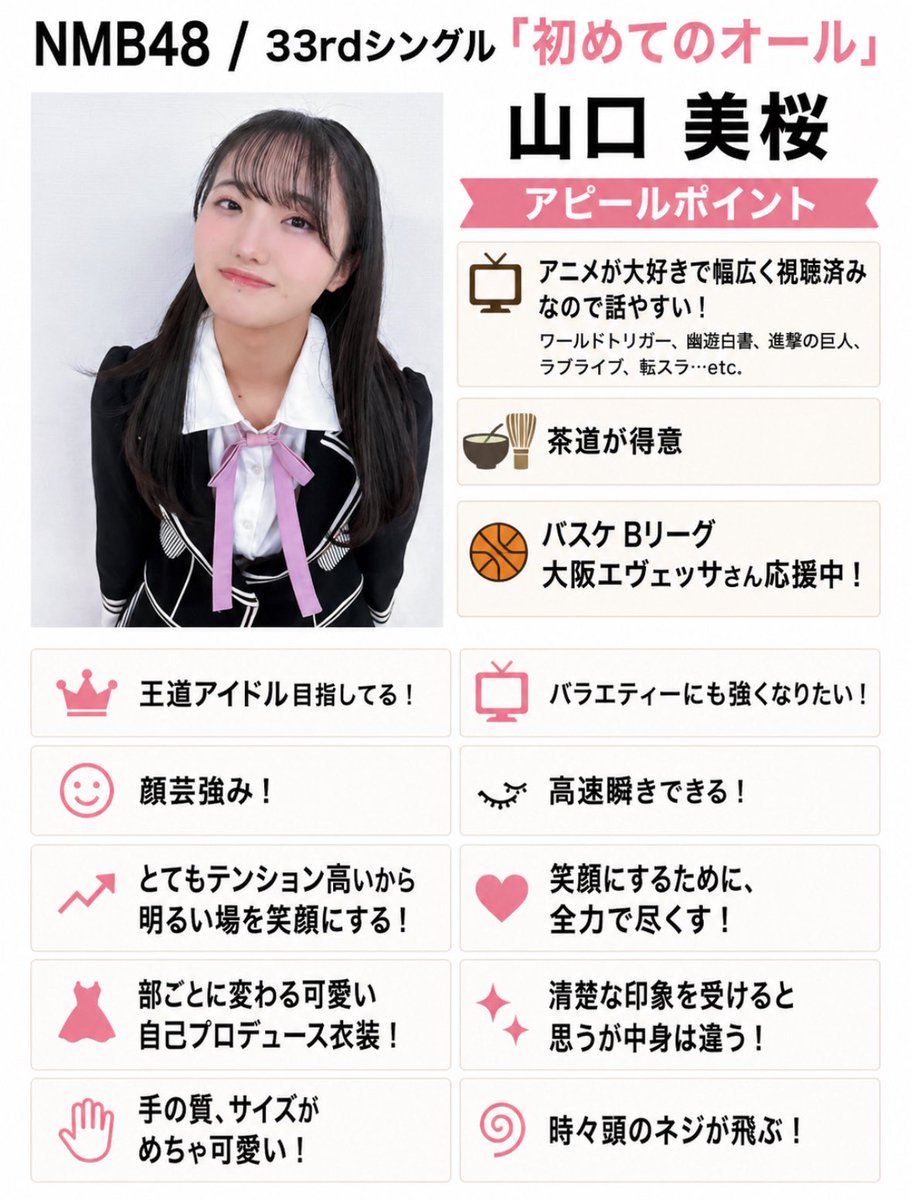 山口美桜@NMB48 tweet media