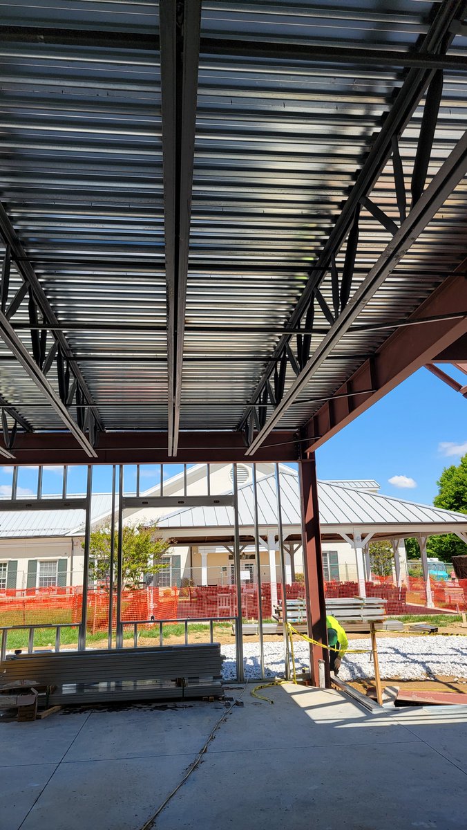 MorabitoConsult's tweet photo. Odyssey School Expansion Update - Timonium, MD
Recent site visit shows steady progress with structural steel, roof decking, trusses, and slab‑on‑grade completed. Exterior wall framing is now underway. Follow along for more updates.
#ConstructionProgress #StructuralEngineering https://t.co/ycmv5TvEXt