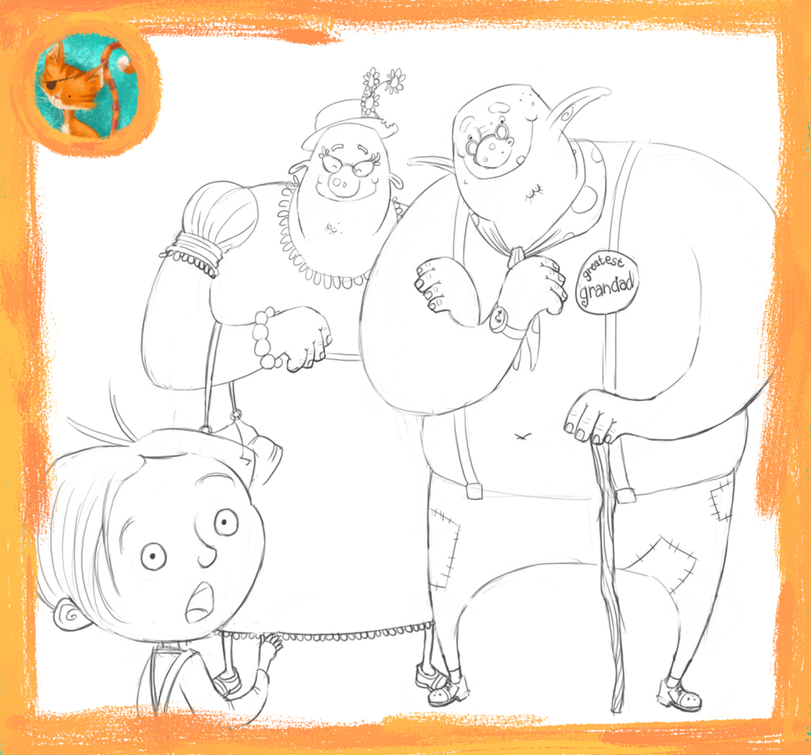 AndyCatBug's tweet image. You can always trust your grandparents not to be trolls. #illustration #kidlt  #trolls #childrenbooks #storytime #memories catling-art.com