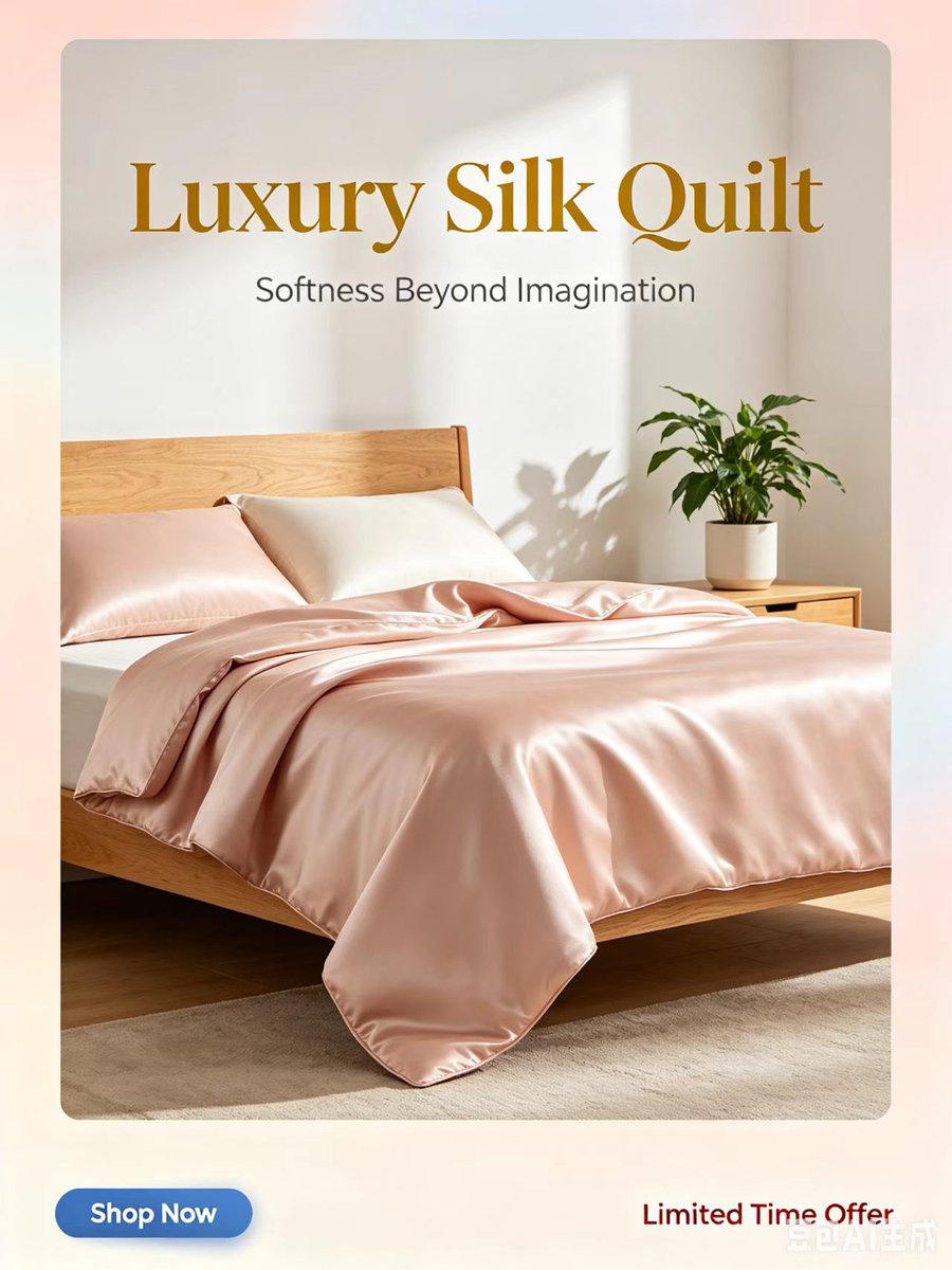 XufeiB50529's tweet image. Wrap yourself in pure luxury.
100% natural silk quilt, breathable &amp;amp; cozy all night.
#SilkQuilt #LuxuryBedding #HomeEssentials