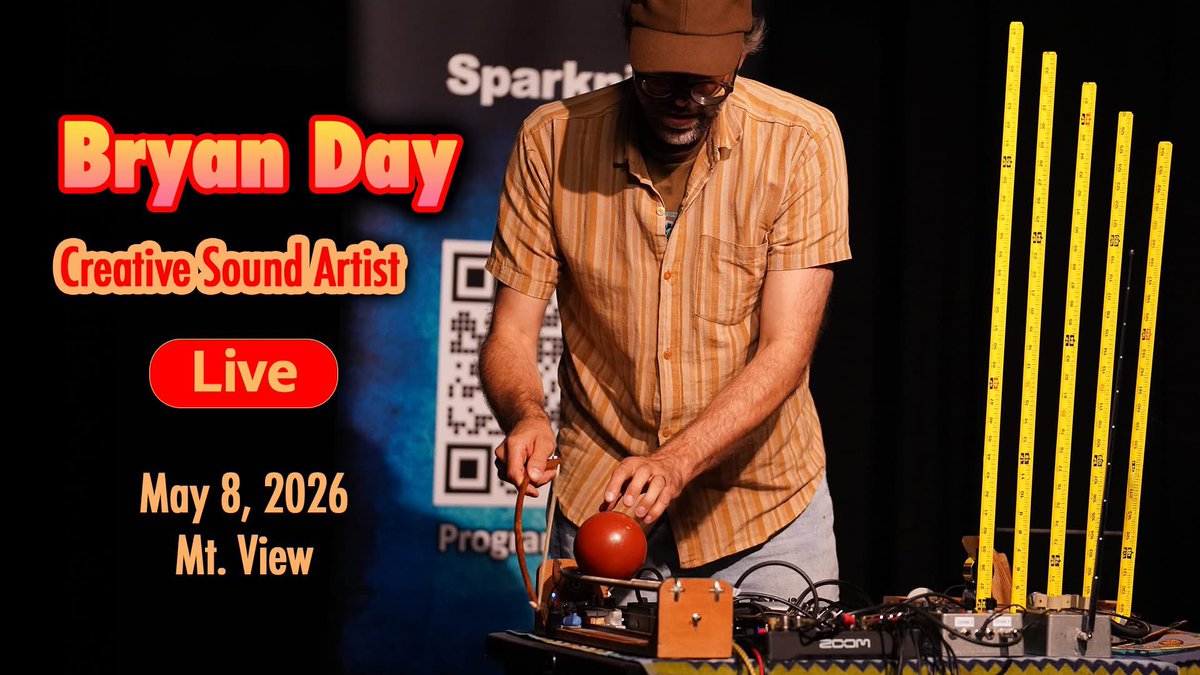 sparknify's tweet photo. Join us for Bryan Day (Exploratorium) live—where everyday objects become instruments. Rare chance to see his sound sculptures up close.

May 8, 6PM | Hyatt Centric Mountain View | Free
Includes Taiwan Innovation Spotlight (25 startups, 300+ leaders)

https://t.co/5hyWgJVUF9 https://t.co/gcudr22Wc4