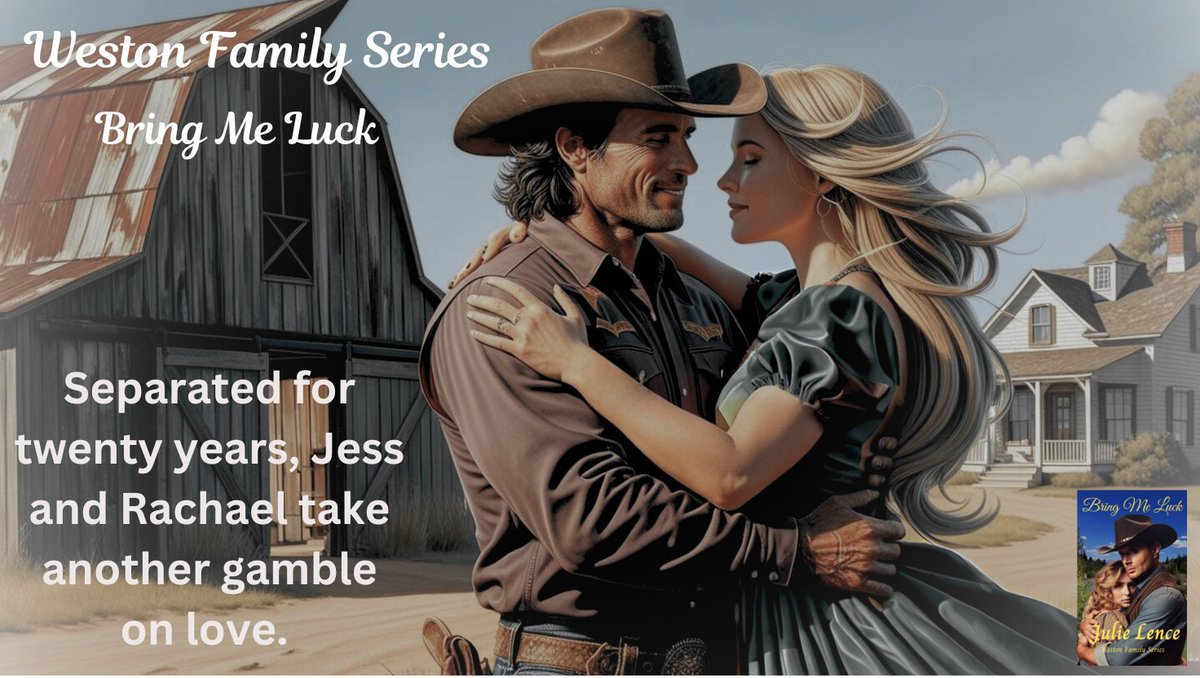 JulieLence's tweet photo. #ThursdayReading
Bring Me Luck:
#cowboyromance #BookBoost #IARTG #westernromance #secondchance #BookTwitter #KindleUnlimited
https://t.co/BqaAk1Byl8 https://t.co/EM2CTxtu6j