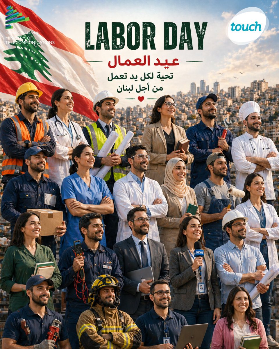 touchLebanon's tweet photo. Happy Labor Day https://t.co/kPLwm6amUV