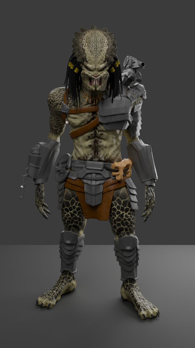 mosaic_gold_'s tweet image. プレデターなんとか完成 😇
#blender の勉強はまだまだ必要
#b3d
#predator