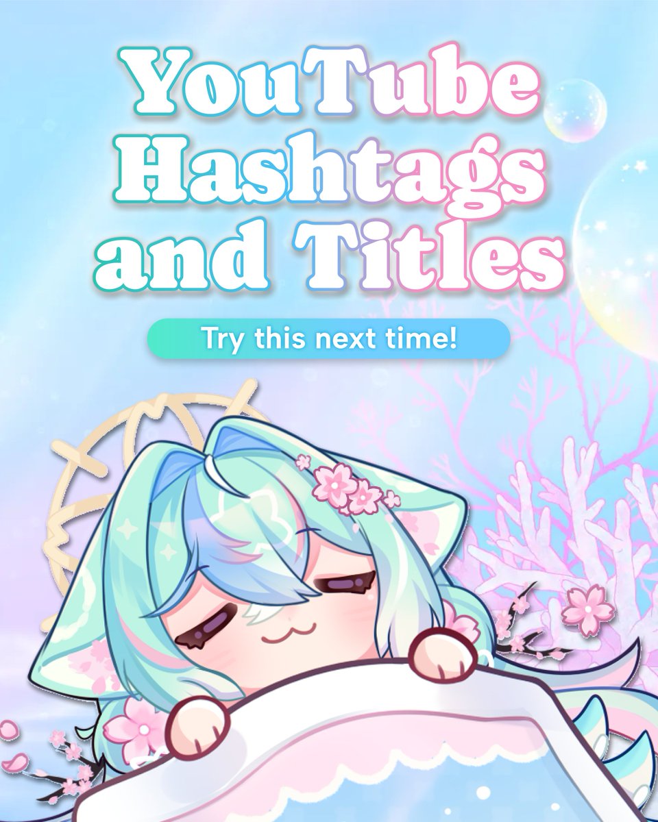 EggieWeggieVT's tweet image. ✿ YouTube Hashtag Strategy Specifically ✿ 

For YouTube Shorts, I put two hashtags directly in the title. Something enticing but not clickbait-y, with two relevant tags attached. For example: "This is the WORST case scenario!! #GamingFail #Shorts"

The rest of your hashtags go
