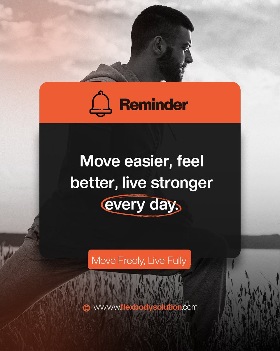 FlexbodyS's tweet image. Move easier, feel better, live stronger.

Stretching is key to improving flexibility, reducing pain, and boosting your overall well-being.

Make stretching a part of your daily routine and enjoy a healthier, more active life.

#MoveBetter #Flexibility #Strength #flexbodysolution
