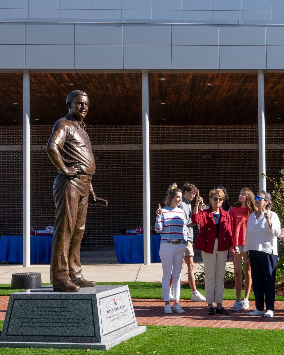 LATechAlumni's tweet photo. The Richardson Family Legacy Plaza honoring Joe Aillet and Maxie Lambright opened in fall 2025 at Joe Aillet Stadium and celebrates two legendary coaches and the football tradition they built at Louisiana Tech. 🏈💙

Read the story from our 1894 Magazine: https://t.co/RcHHK11q8c https://t.co/Xg6nTqtZZy