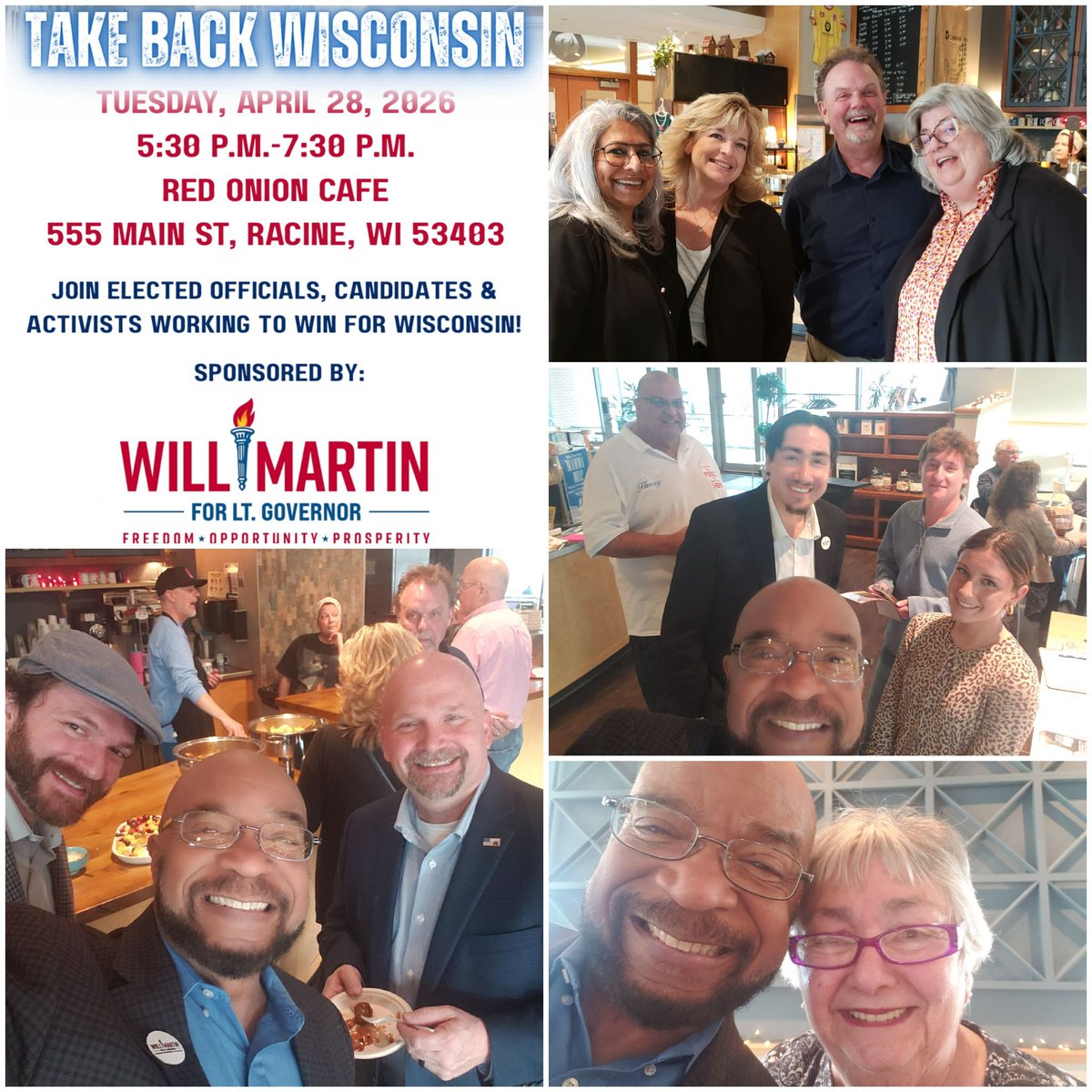 willmartinWI's tweet image. THANKS TO EVERYONE who attended our campaign's Take Back #Wisconsin event! Terrific time! I'm so happy to have been able to introduce to the community new candidates for State Senate &amp;amp; Assembly. I'm working to make sure #Republicans win up &amp;amp; down the ballot in November.