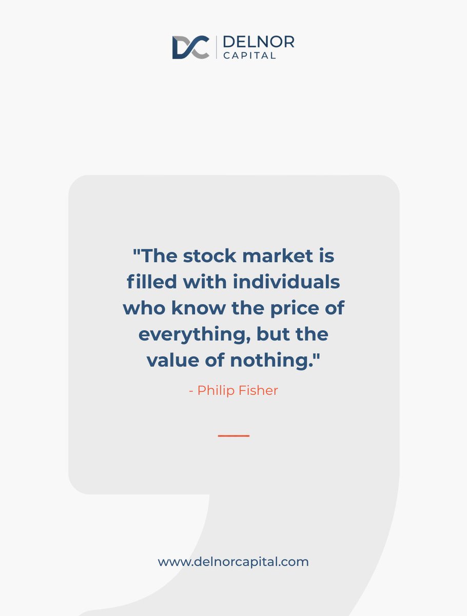 DelnorCapital's tweet image. Knowing the price is easy. Understanding the value is what builds stronger investment decisions. At Delnor Capital, we focus on clarity, structure, and long-term financial thinking.

#DelnorCapital #InvestmentStrategy #InvestorMindset #ValueInvesting #CapitalAdvisory