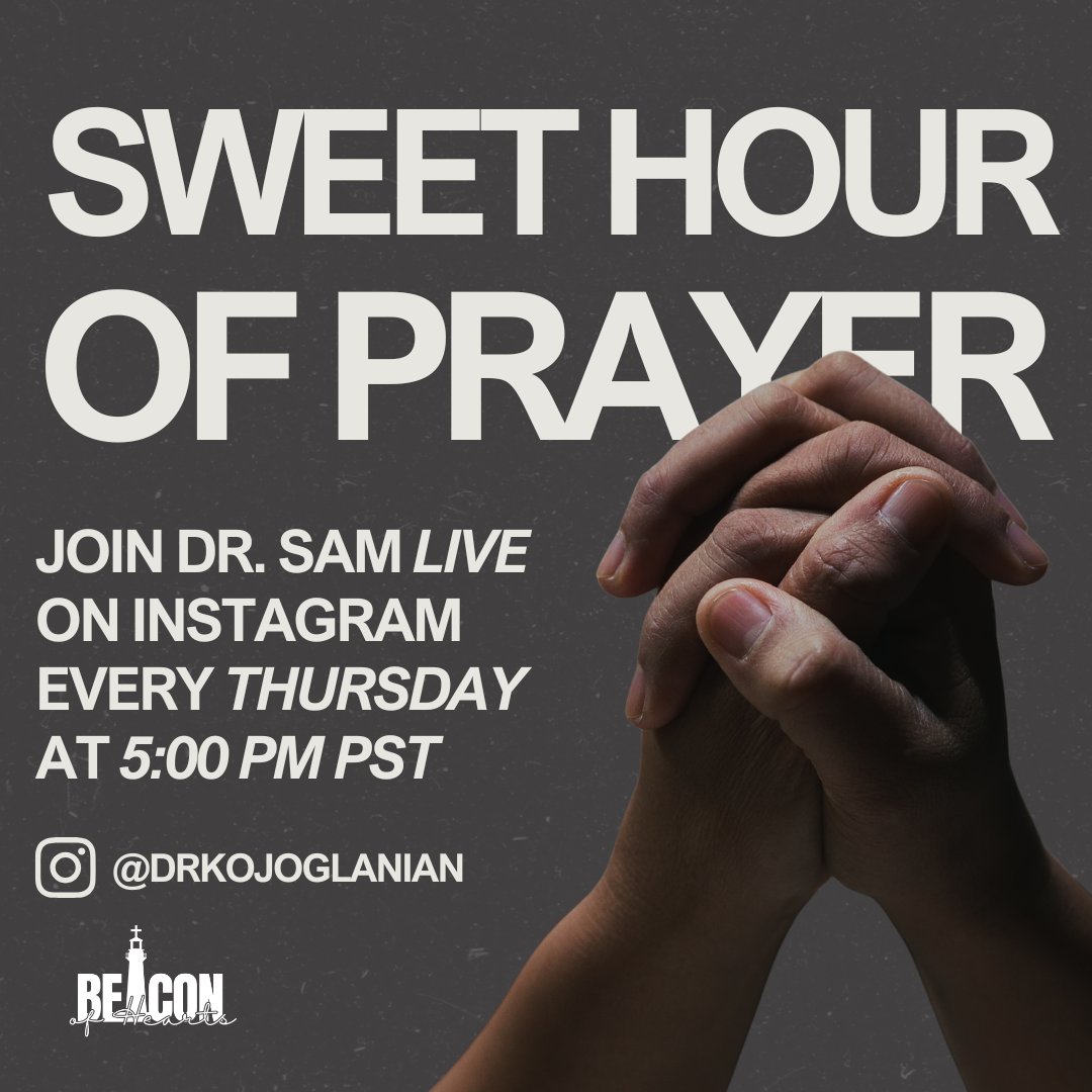 BeaconofHearts's tweet image. Hey, friends! It’s Thursday! Time to pause, pray, and refresh your spirit.

Join me LIVE at 5 PM PST for Sweet Hour of Prayer on my Instagram page. See you there!

 #BeaconOfHearts #FaithInAction #SweetHourOfPrayer #PrayerWorks