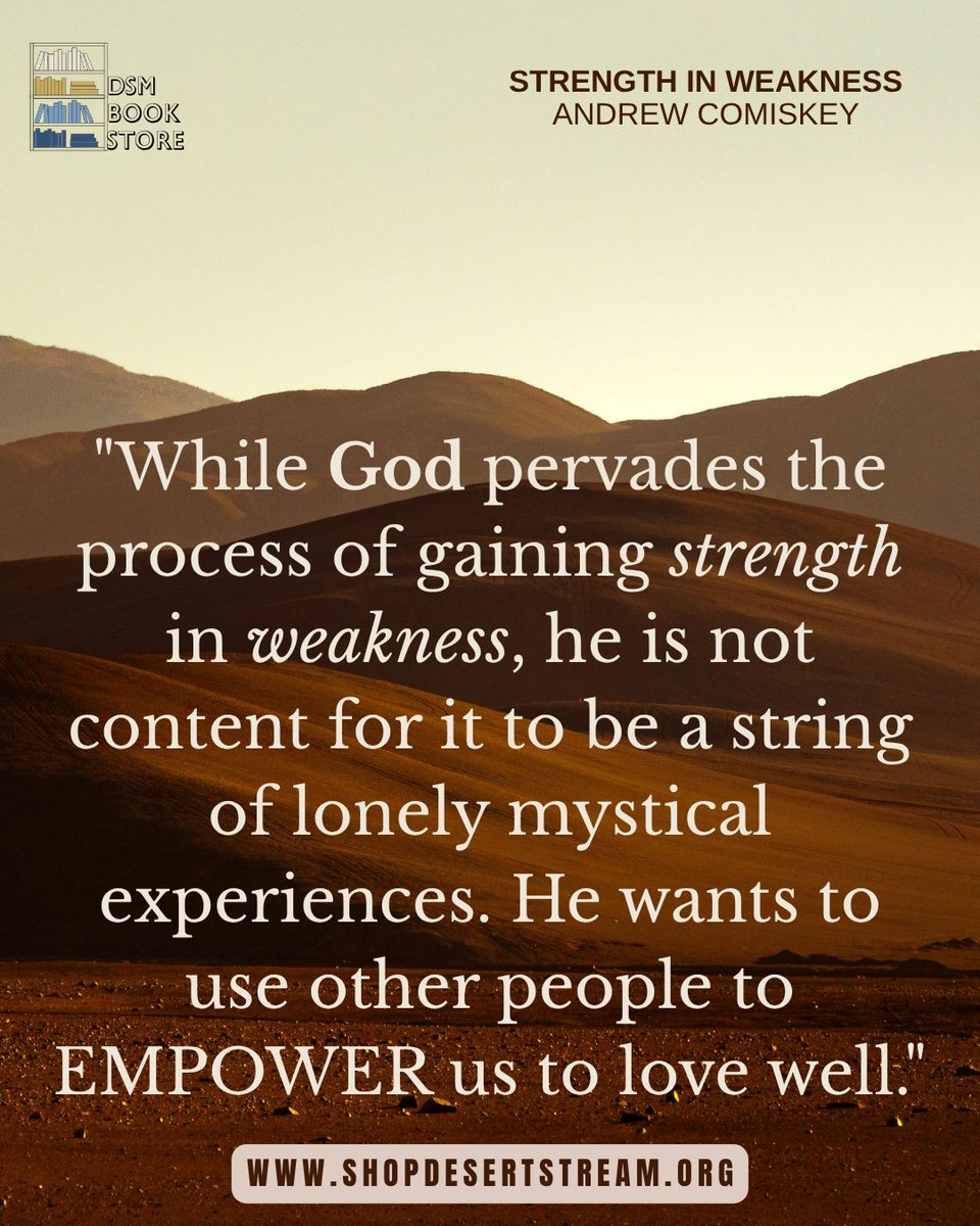 Desert_StreamLW's tweet image. God empowers us to love well.  Strength in Weakness provides stories of hope and true healing.  Get your copy at shopdesertstream.org

#addiction  #despair  #strengthinweakness  #hope  #SSA  #healing  #transformation