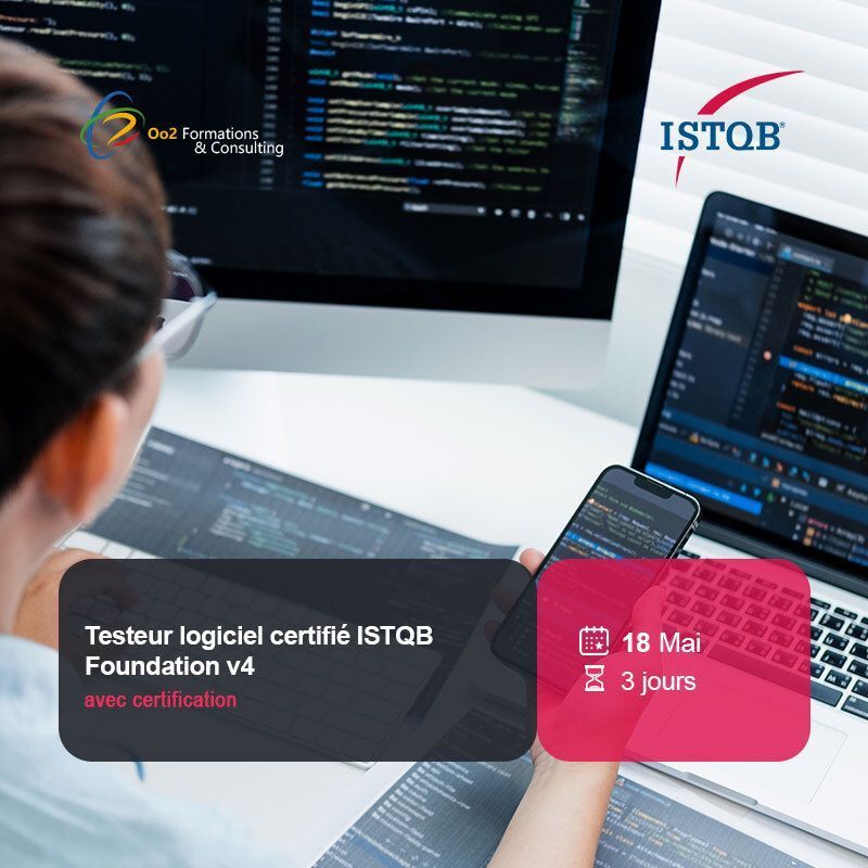 Formations_oo2's tweet image. 🚀 𝐃𝐞𝐯𝐞𝐧𝐞𝐳 𝐭𝐞𝐬𝐭𝐞𝐮𝐫 𝐜𝐞𝐫𝐭𝐢𝐟𝐢𝐞́ 𝐈𝐒𝐓𝐐𝐁 𝐯𝟒 ! Session le 18 mai. Inscription ici 🔗buff.ly/6LlNQm4

📧 contact@oo2.fr
🌐 oo2.fr

#Oo2 #FormationPro #Certification #TestLogiciel #CertificationISTQB #Agilite #IT #QualiteLogiciel