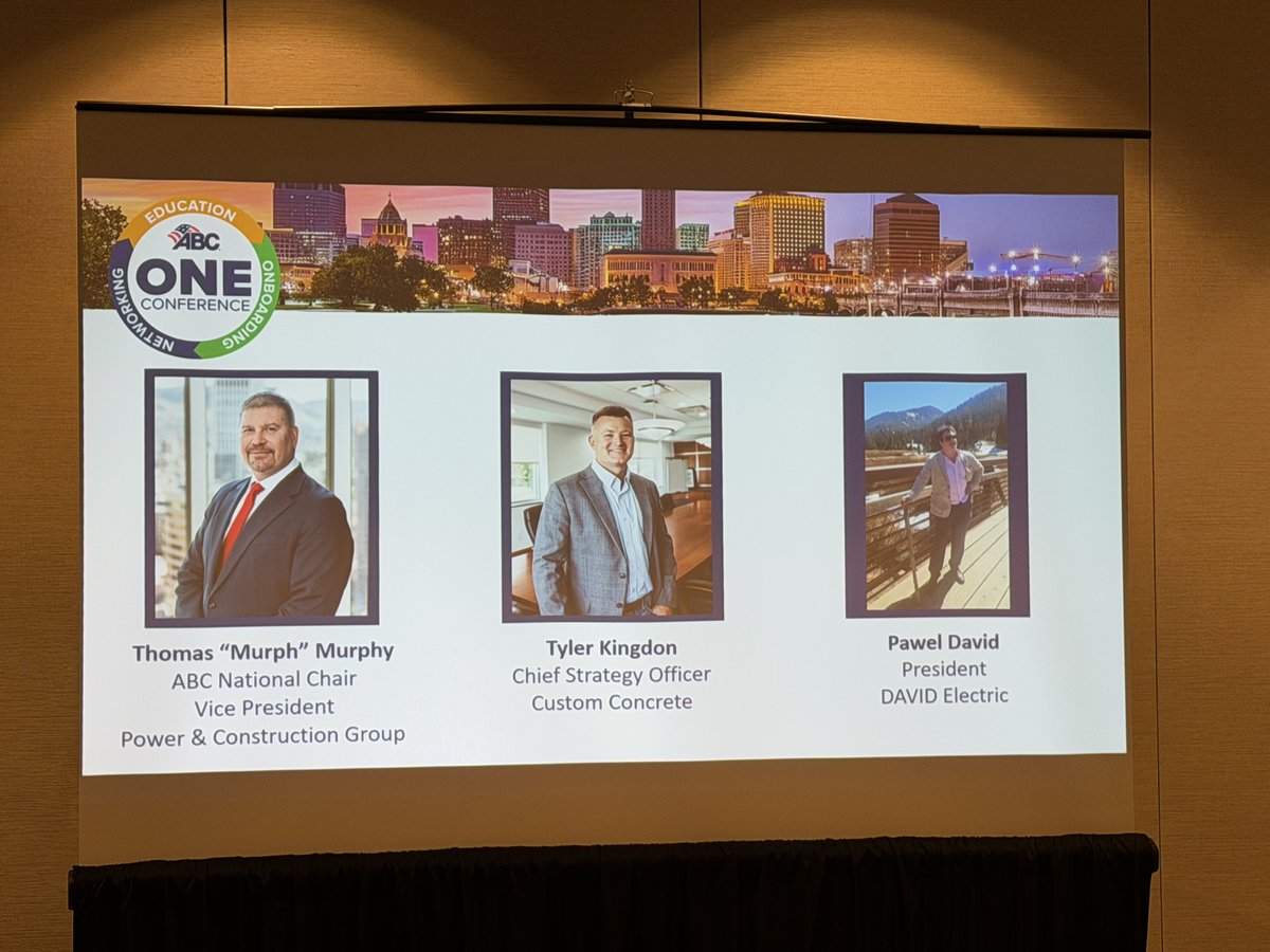 ABCINKY's tweet photo. Great insights from today’s panel at the ONE Conference 👏Thanks to Custom Concrete, DAVID Electric, and Power &amp; Construction Group, Inc., and all the panelists leading the conversation. #ONEConference #ABCMeritShop @ABCNational https://t.co/JmYcSQxWzv