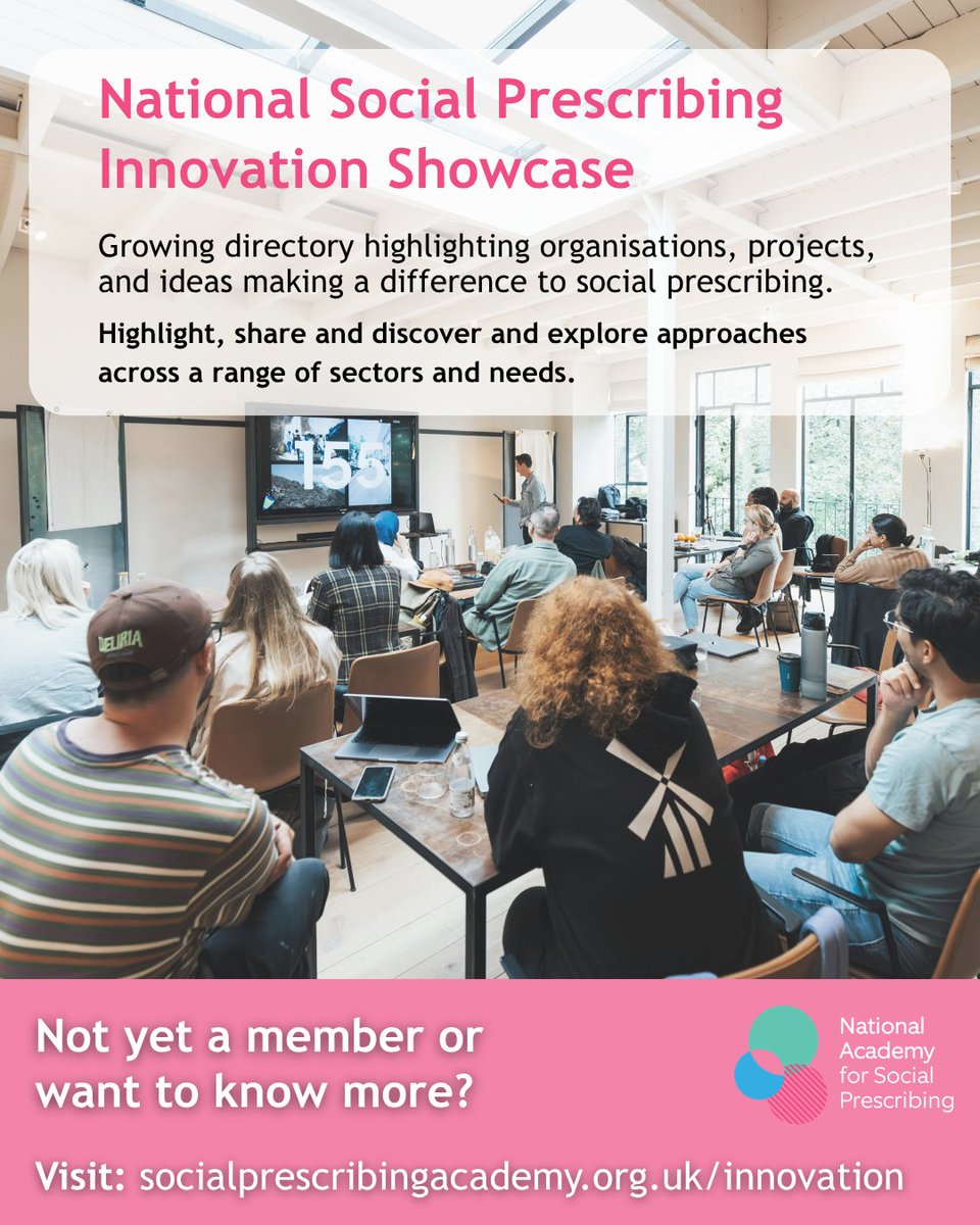 NASPTweets's tweet photo. 🌟 Social prescribing works. So, we need to spread good practice. Over 65 organisations are on the NASP Innovation Showcase, a free, online directory of proven approaches and direct contacts. Should your programme be on the list? 

👉Submit it today: https://t.co/LTBZBFJFJc https://t.co/8AjIIMUTJY