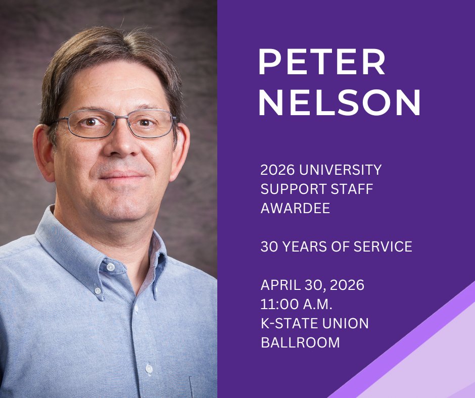 KSUPhysics's tweet image. Join us in congratulating Peter Nelson on an incredible 30 years of service! 🎉 He'll be honored today at the @KState USS Recognition Ceremony.  His dedication in our labs and classrooms is felt every single day.

Thank you for everything you do, Peter! 

#KState #WorkAnniversary