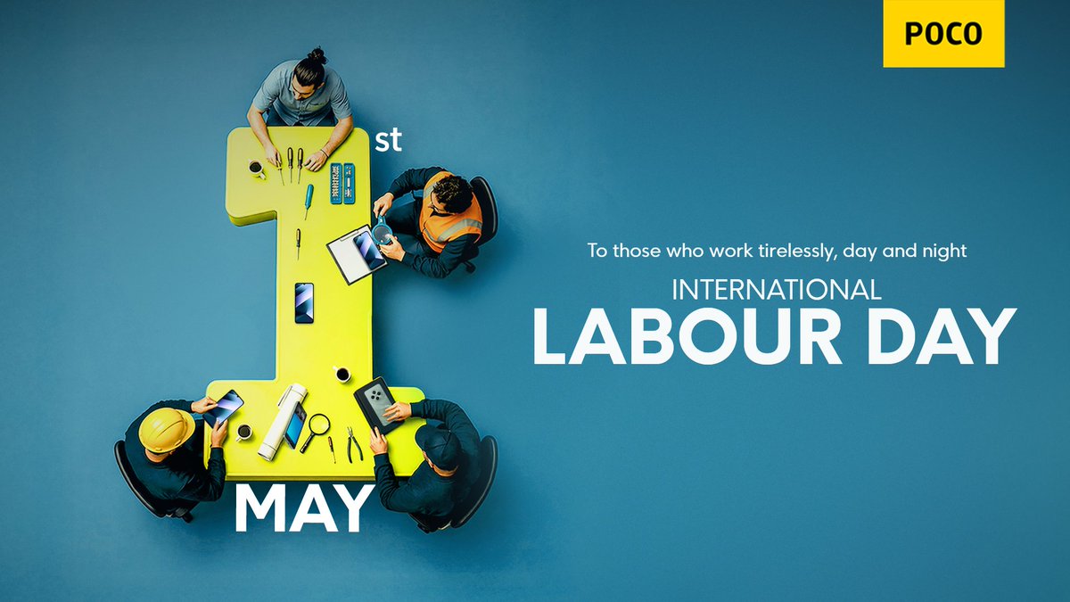 PocoPakistan's tweet photo. Honoring the hard work, dedication, and resilience behind every success.
Celebrating the people who keep the world moving.
Happy Labour Day! https://t.co/e4t5FYAcRu