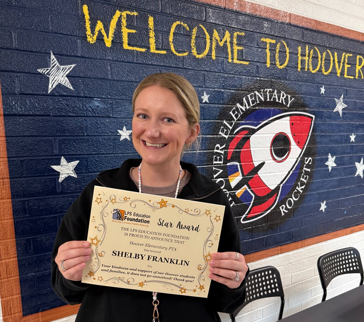 LPS_Foundation's tweet image. The LPS Education Foundation is proud to announce that Shelby Franklin from Hoover Elementary School has been honored with a Star Award!
For information on Star Awards, please visit: lpsfoundation.org
#LivoniaPride @LivoniaDistrict