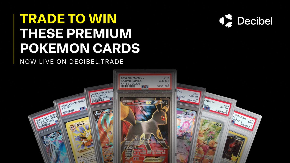 Eeveelutions are in the vault this week!

→ Glaceon VMAX Alt Art PSA 9 
→ Leafeon V Full Art PSA 9 
→ Jolteon PSA 8 (Jungle 1999) 
→ Umbreon Gold Star PSA 9 (Celebrations) 
→ Espeon EX PSA 10 (Prismatic) 
→ Umbreon EX PSA 8 (Prismatic) 
→ Eevee PSA 10 (Twilight Masquerade)