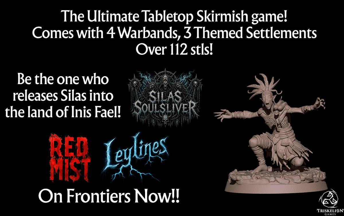 TriskelionGames's tweet image. He is the $400 Milestone, and the next Pioneer frees him! Be the one to save Silas Soulsliver from Purgatory! Free Silas! #stl #3dprint #frontier #miniatures #tabletopgaming #wargaming

myminifactory.com/frontier/red-m…