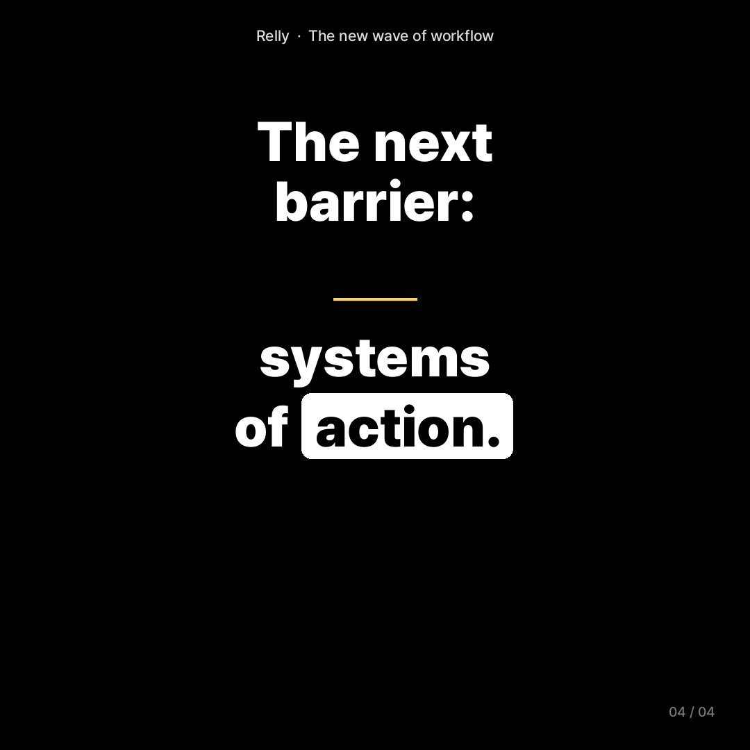 rellyteamai's tweet photo. "I have 50 humans and 150 agents."

a customer Bruno Aziza recently met.

Different beast.

His other anecdote: 20,000 dashboards. 18,000 used by less than 8 people.

Don't let information become knowledge.

The next barrier: systems of action.

@rellyteamai https://t.co/ii2G0Hi9ER