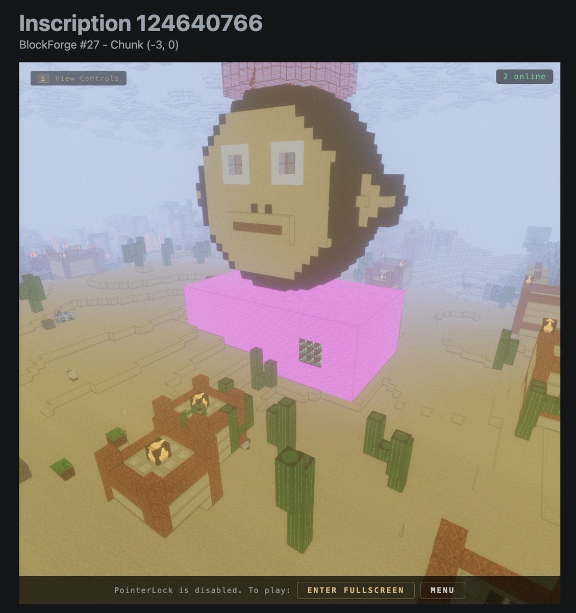huuep's tweet image. NFT skeptics, hear me out 👉 

There's a 3D world called BlockForge running on Bitcoin. Interactive. Multiplayer. Real-time. It’s wild that this is even possible.

Any why NFTs? You truly own the land. You decide what to build. No one can take it from you. The world is created