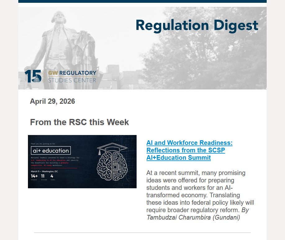 GW Regulatory Studies Center tweet media
