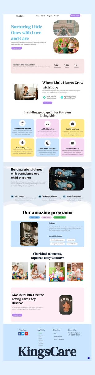 oluwa_rubbin's tweet image. Kiddies crèche Center website design Concept 🖤

#website #websitedesign #Wordpress #Websolution