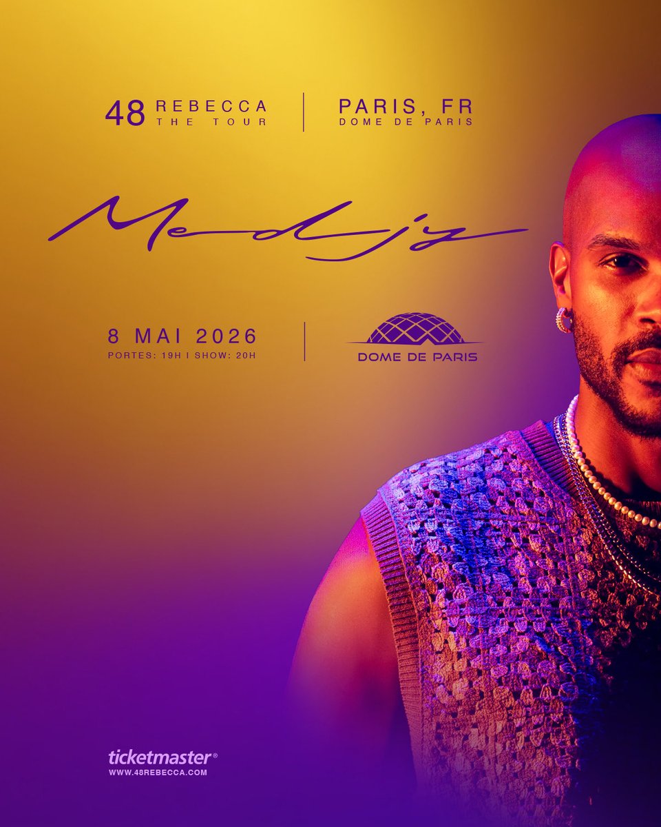 MedjyA_ENPOSIB's tweet image. Paris m ap vini!! 🇫🇷 J’ai trop hâte de vous voir ❤️

📍8 Mai 2026 au Dôme de Paris
🎟️ Lien dans la Bio 
#Paris