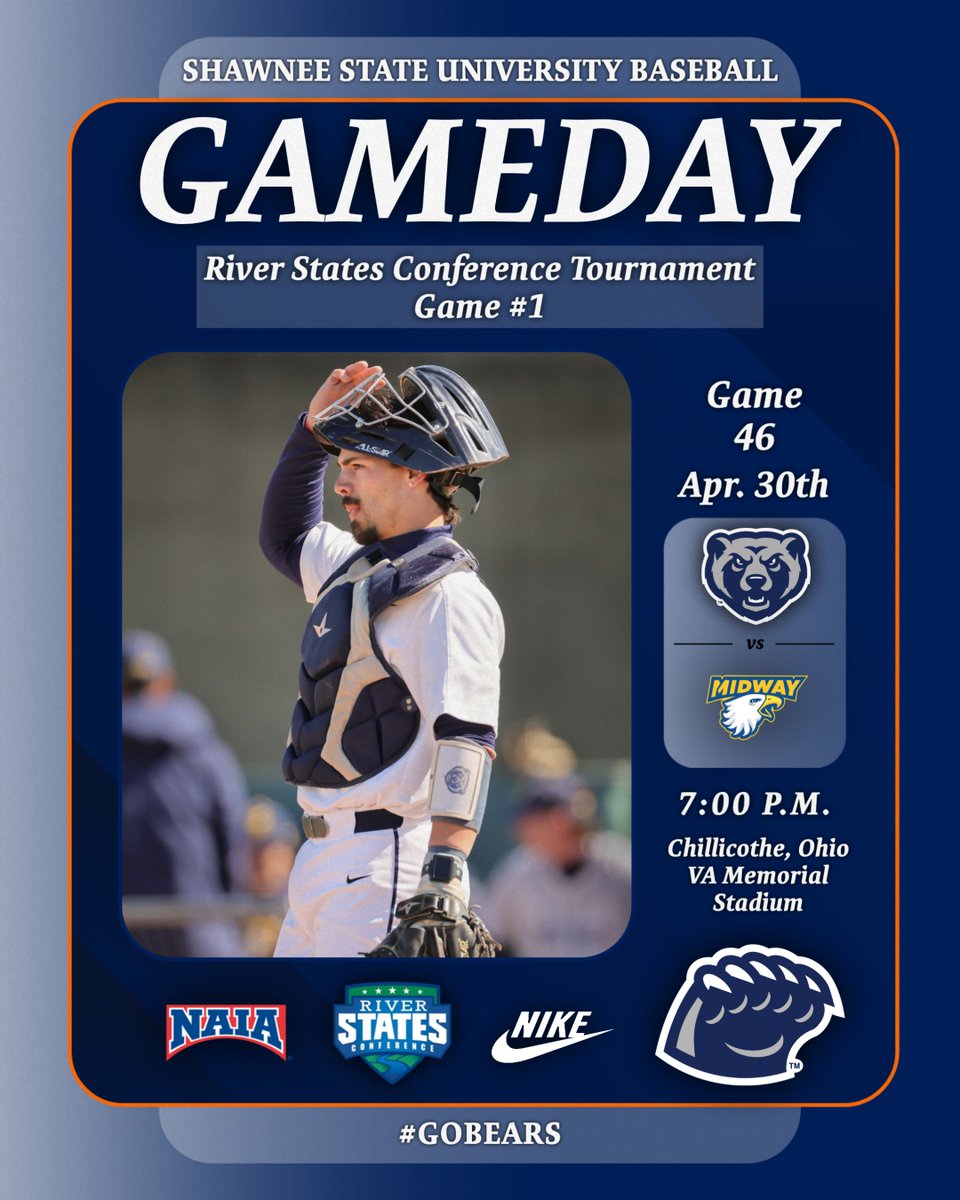 𝙃𝙀𝙍𝙀. 𝙒𝙀. 𝙂𝙊.

🆚 Midway
⏰ 7 p.m.
📍 Chillicothe, Ohio
🏟️ VA Memorial Stadium
📺 ow.ly/KAmO50YSsFx
📊 ow.ly/iZwI50YSsFv

#GoBears