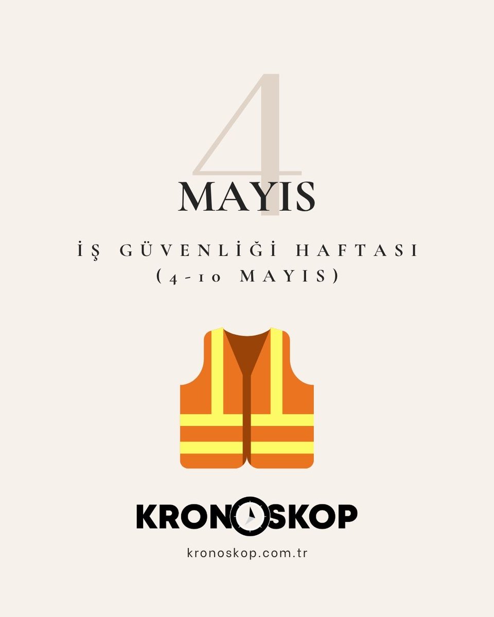 kronoskopcomtr's tweet photo. İş Güvenliği Haftası Başlıyor!
📍Dünyada her yıl yaklaşık 2,3 milyon kişi iş kazaları veya işle ilgili hastalıklar nedeniyle hayatını kaybediyor.
#i̇şgüvenliğihaftası
#isghaftası
#worksafety https://t.co/CET7XzPS7r